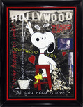 Deb Mack Deb Mack Snoopy Hollywood Sign (Original) (Framed)